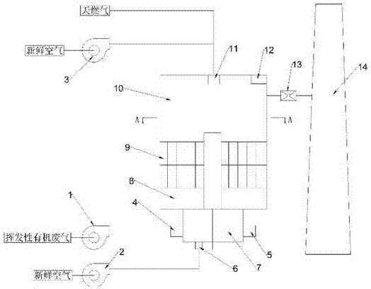 Tank type heat-storage incinerator