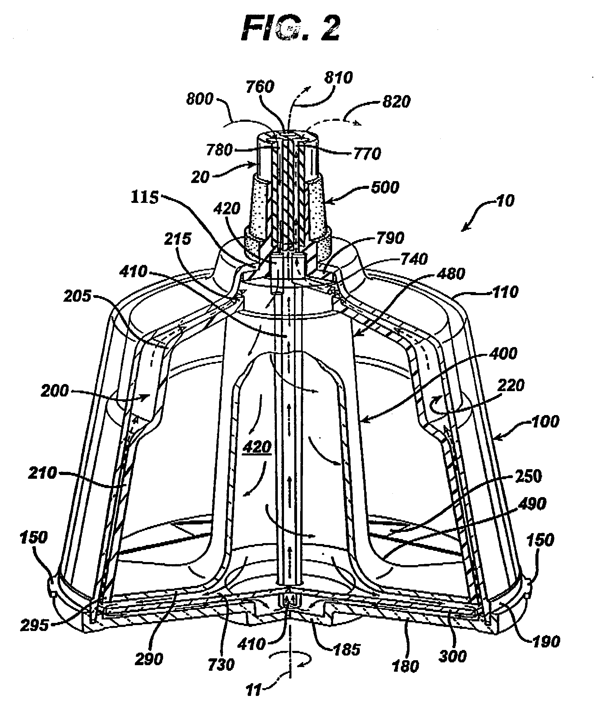 Method and apparatus for the continuous separation of biological fluids into components