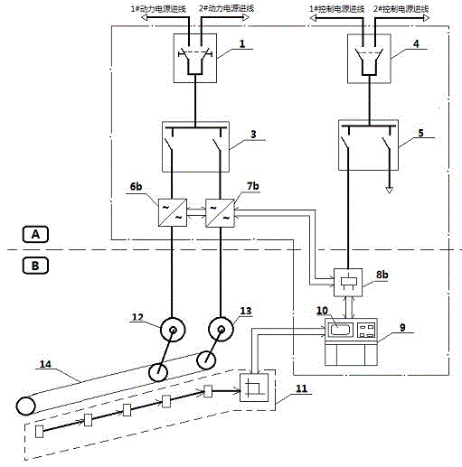 Mine explosion-proof and general mixed type belt conveyer control device