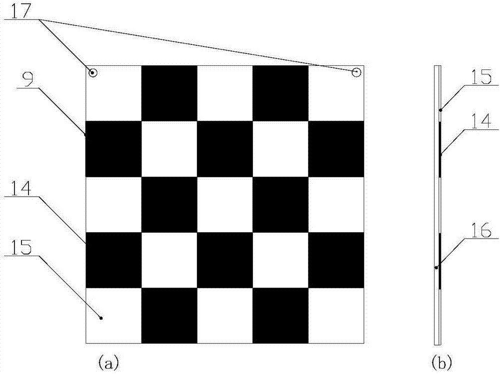 Precision target system for near field target calibration of camera with large field of view and method