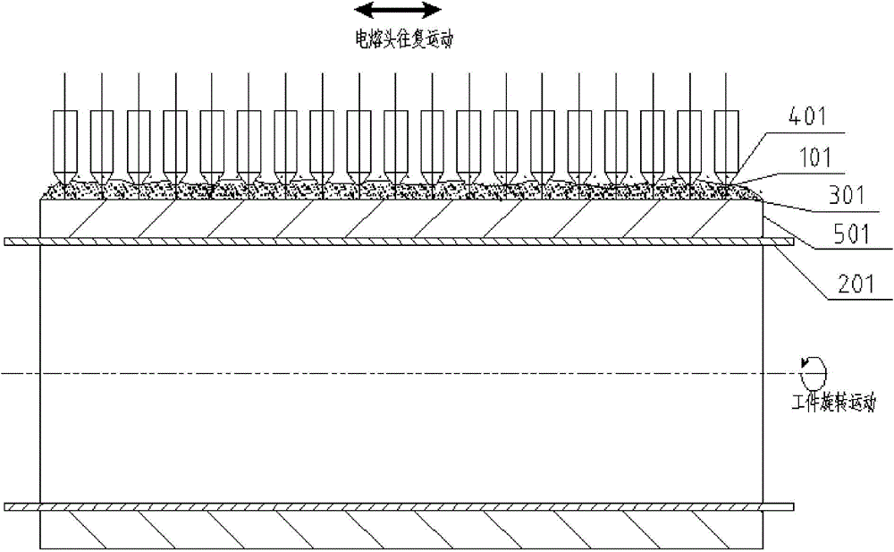 Electric melting forming method of metal component