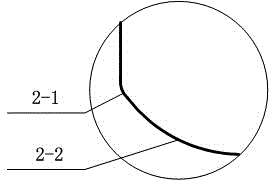 Milling cutter provided with equidistant arc head on eccentric shape flank surface and grinding method