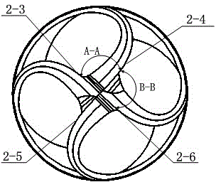 Milling cutter provided with equidistant arc head on eccentric shape flank surface and grinding method