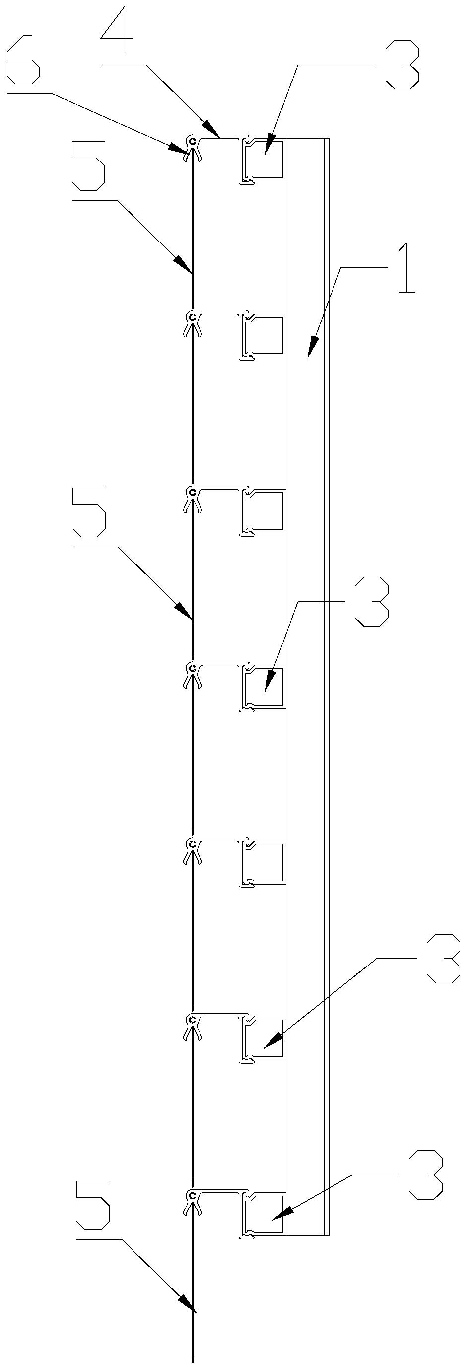 Wind-driven curtain wall structure with swing shafts