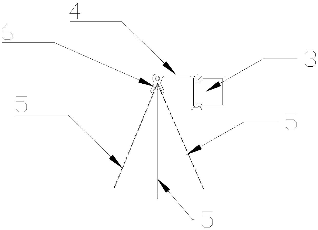 Wind-driven curtain wall structure with swing shafts