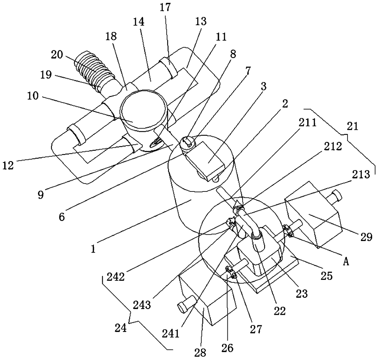 Domestic waste gas purification treatment device