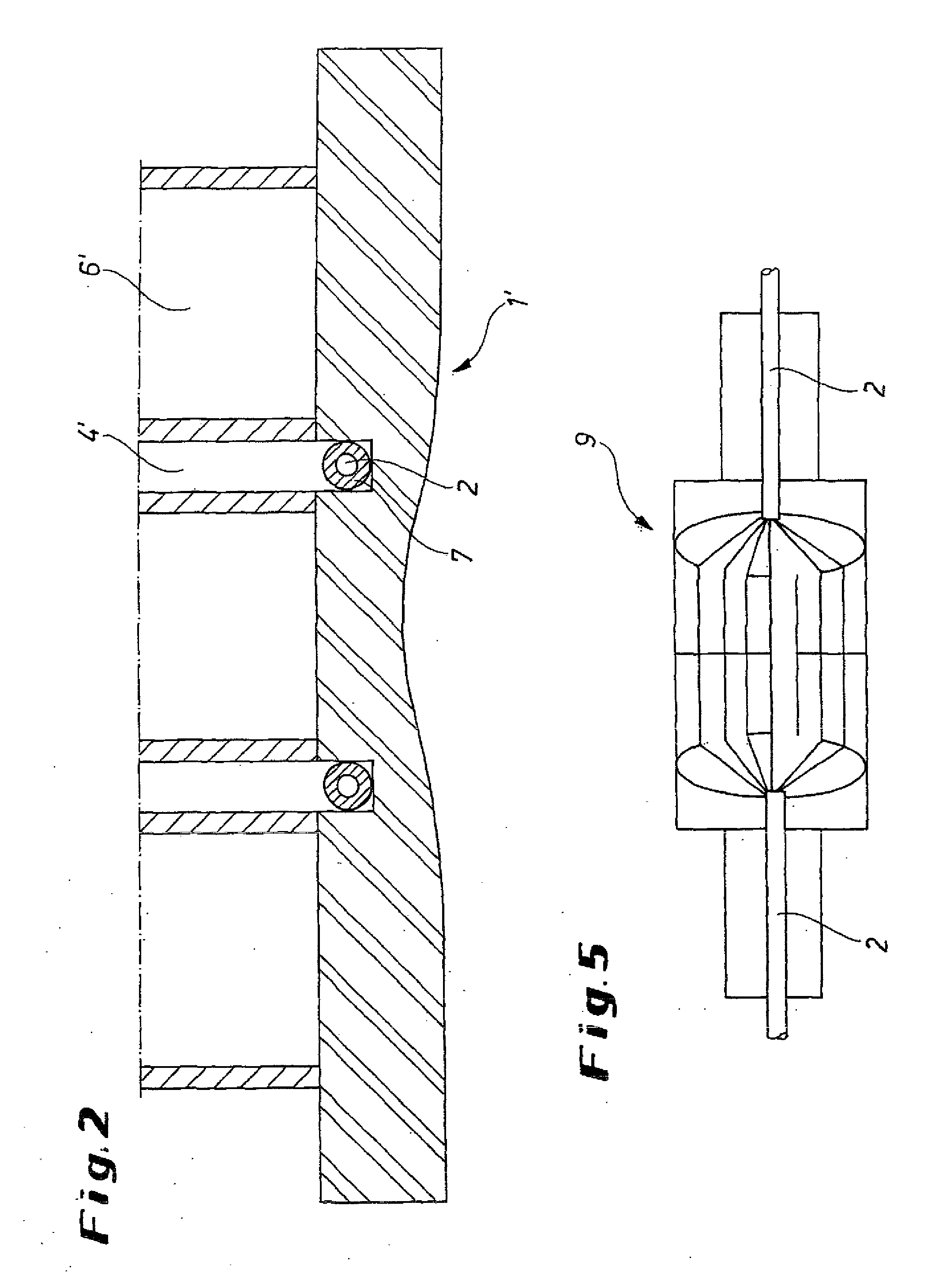 Temperature measurement in a chill mold by a fiber optic measurement method