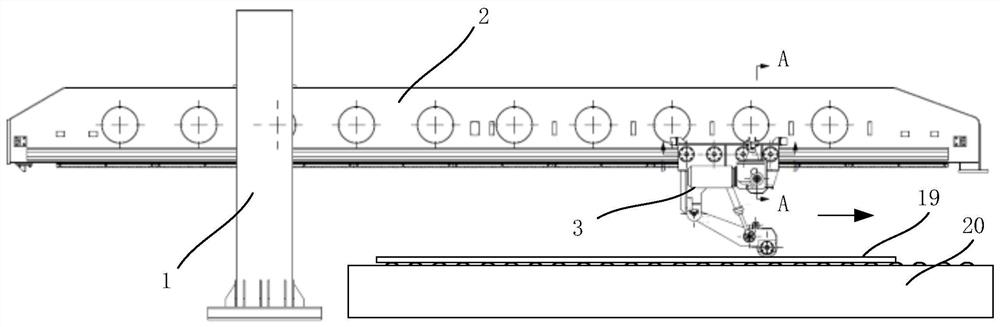 Row-shaped steel carding device