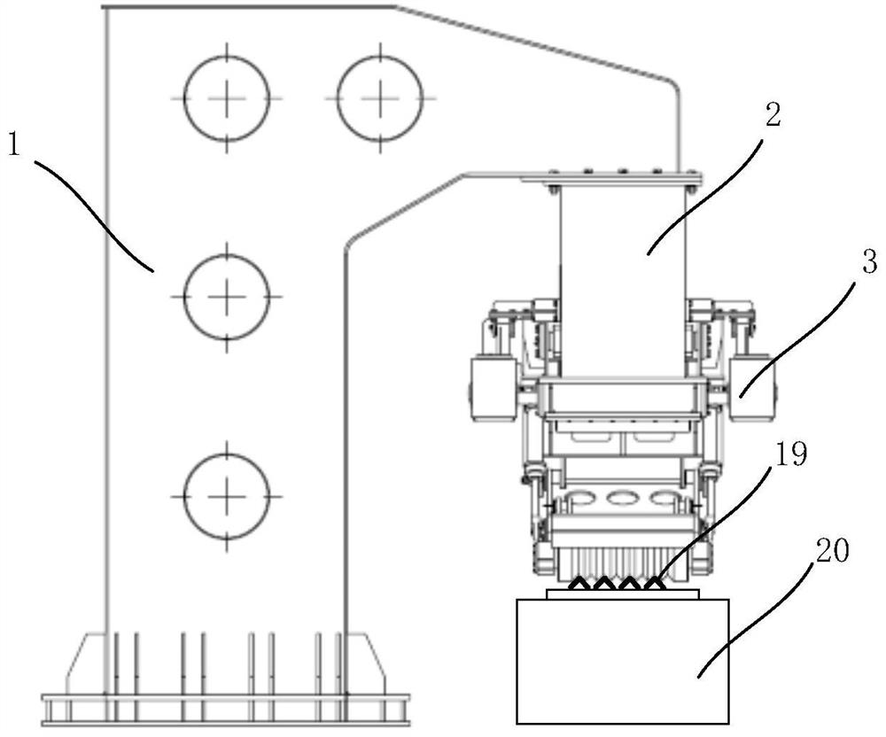 Row-shaped steel carding device