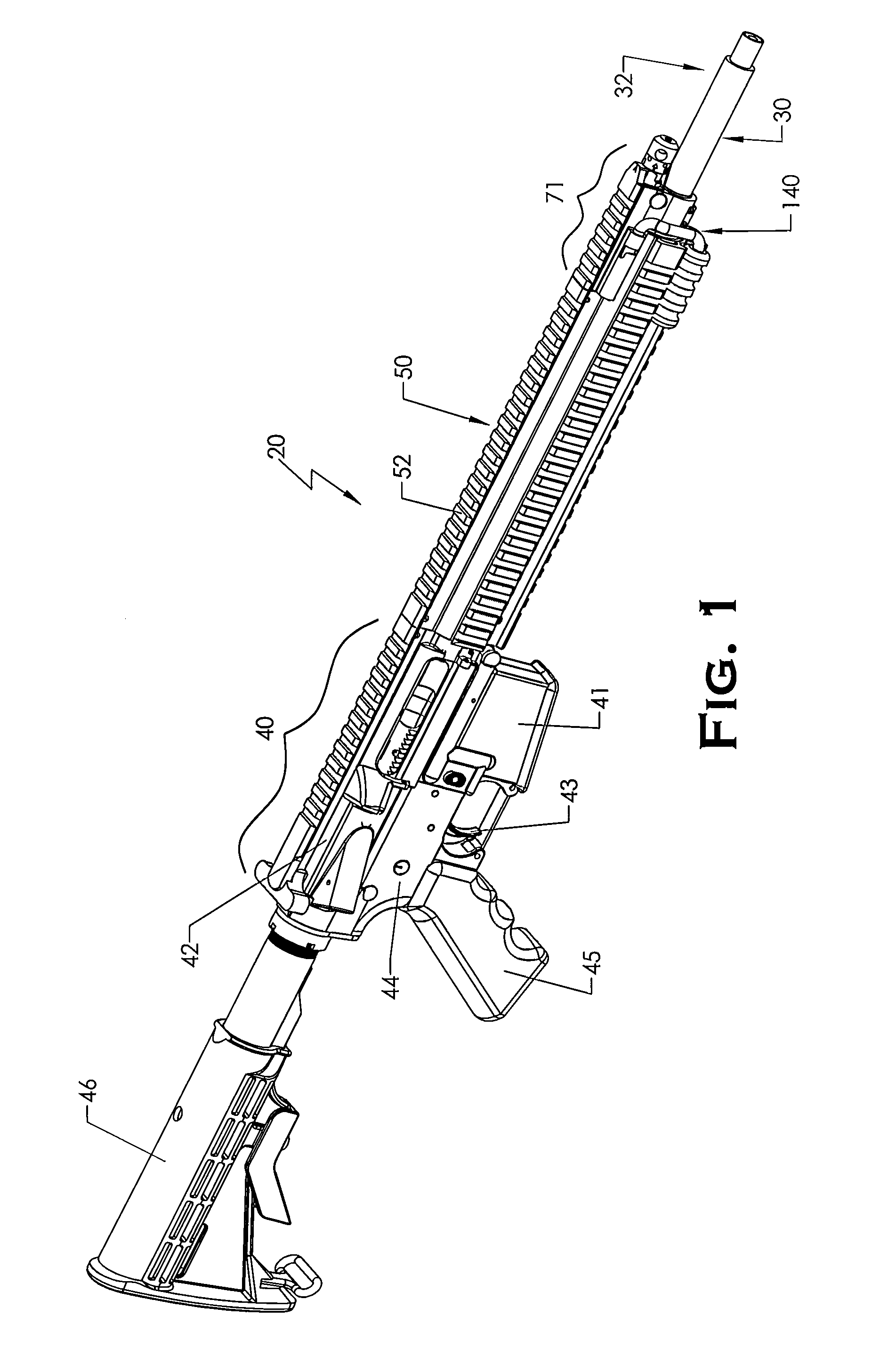 Firearm with quick coupling barrel system