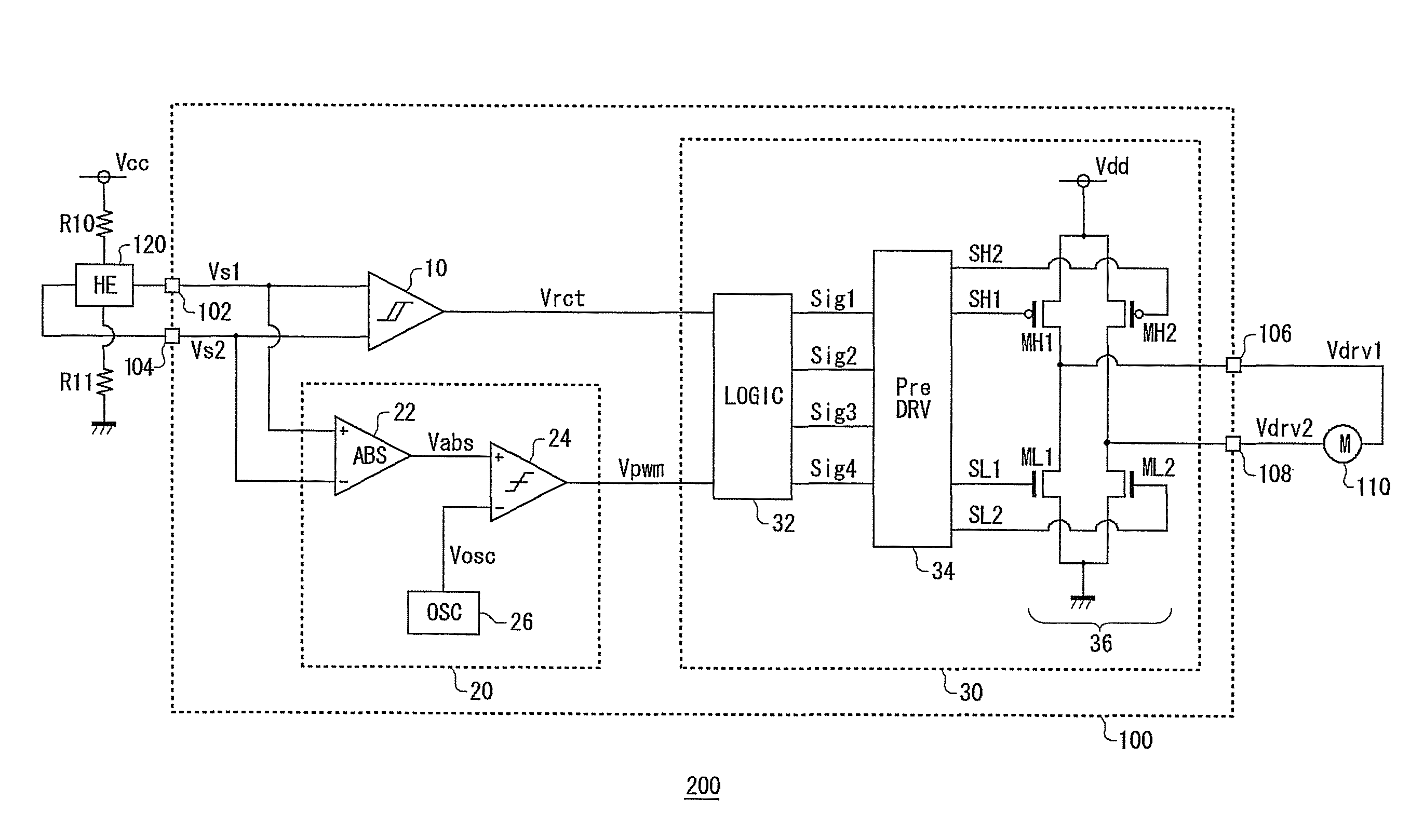 Motor drive device, method, and cooling device using the same