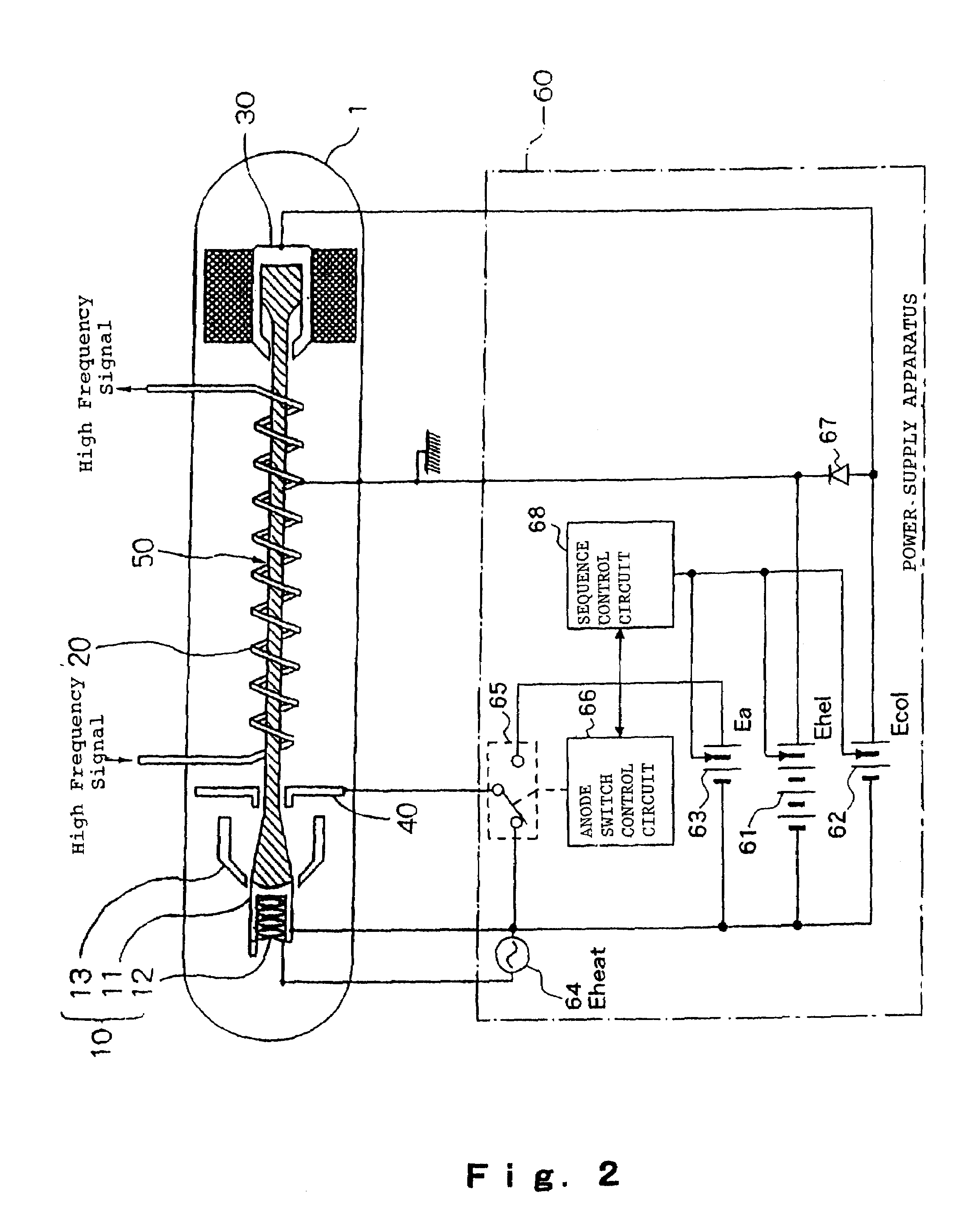 Power supply apparatus and high frequency circuit system