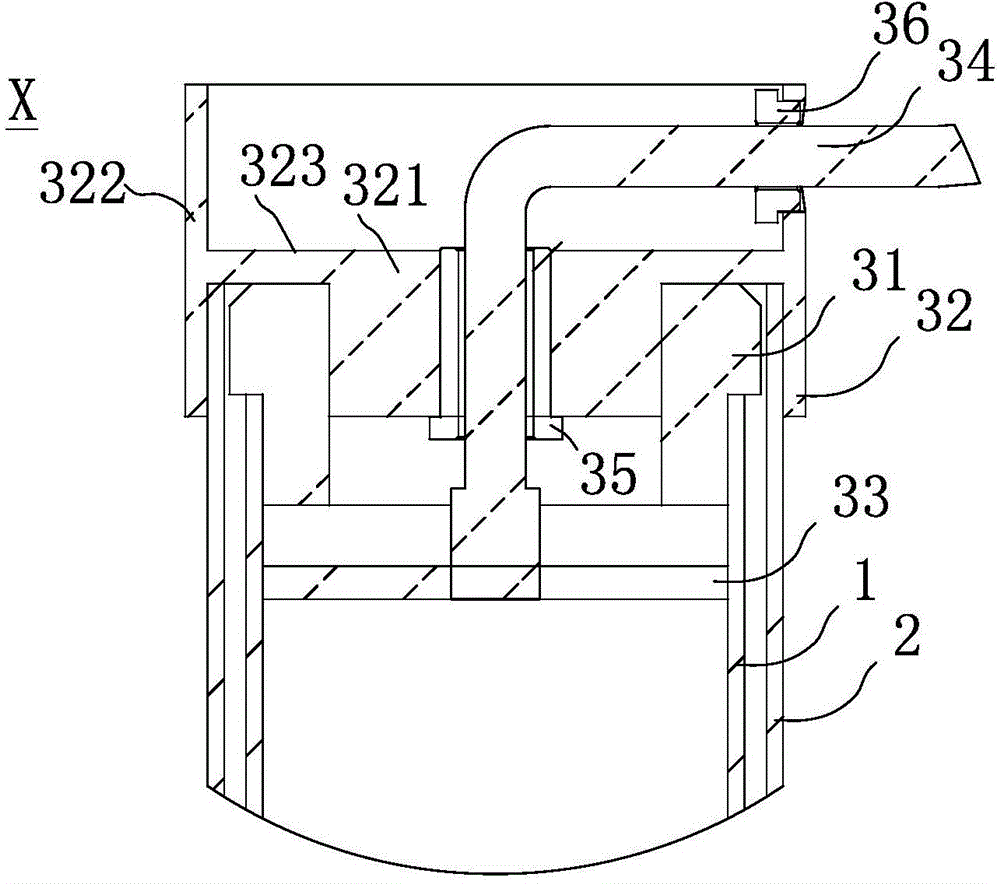 Installing structure of electric capacity type liquidometer