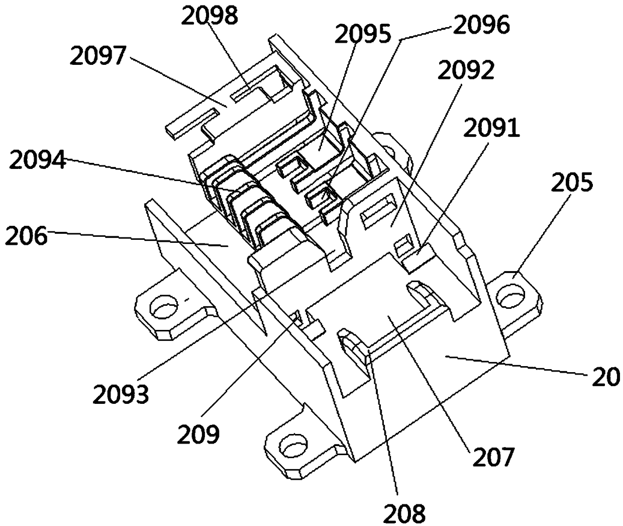 Double-ended lamp holder and illuminating device