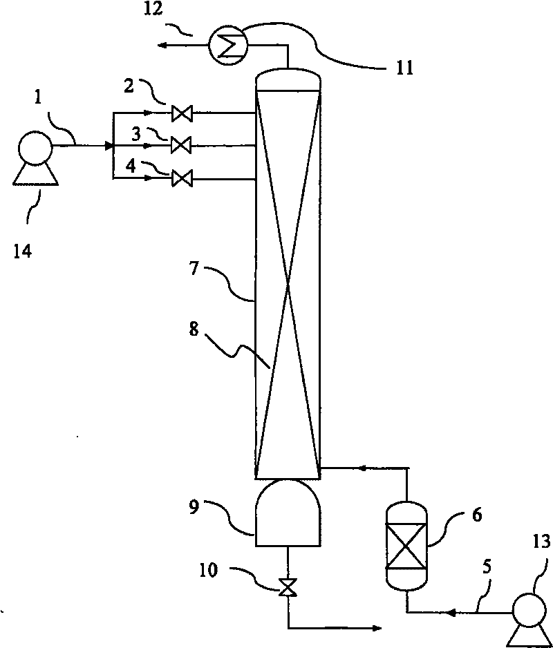 Device and method for preparing butane diacid by continuously hydrolyzing dialkyl succinate ester