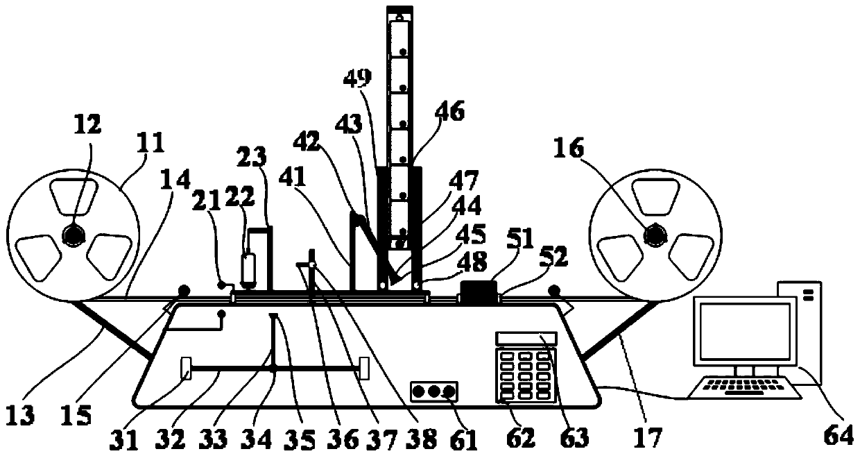 Chip checking and supplementing equipment for material strips