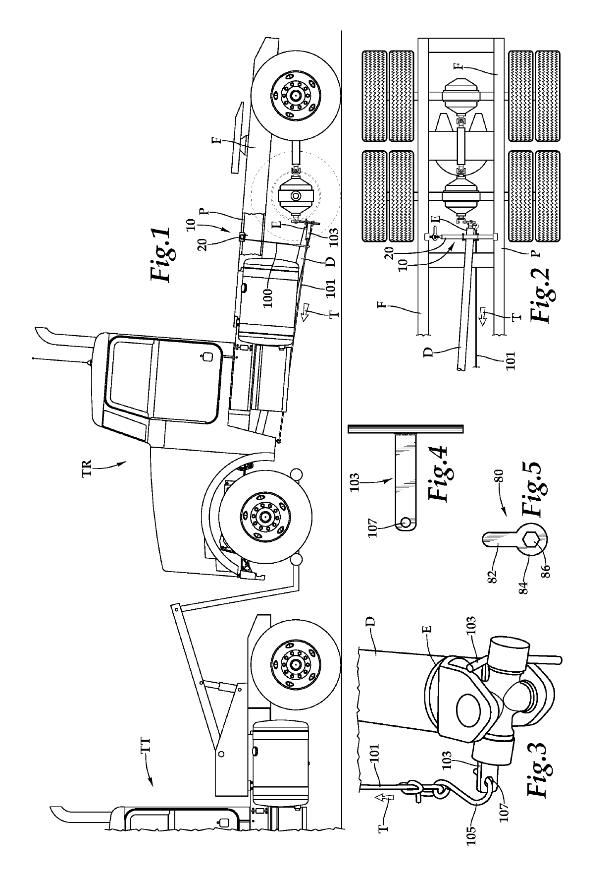 Truck driveline suspender