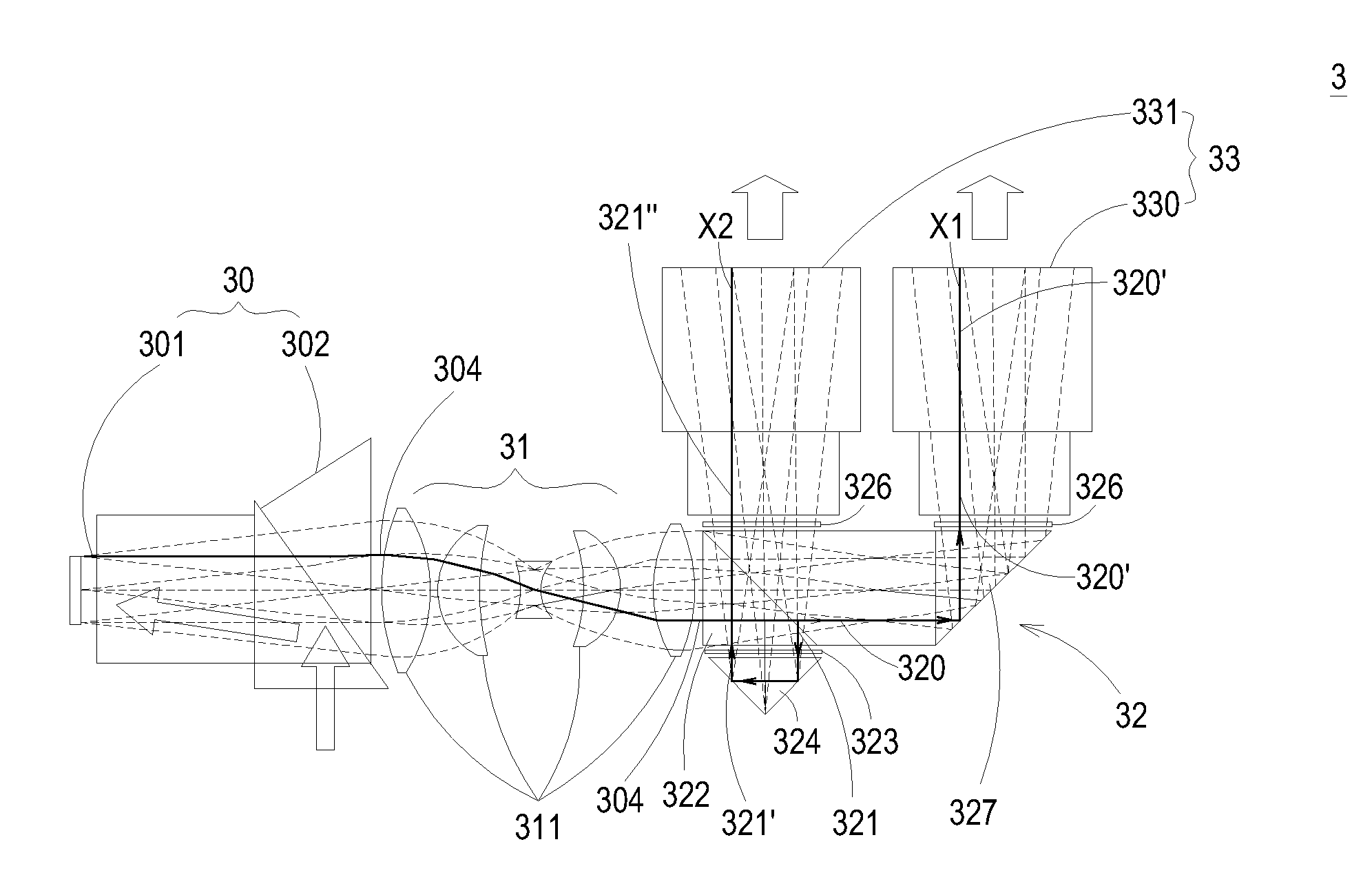 Polarization conversion system and stereoscopic projection system employing same