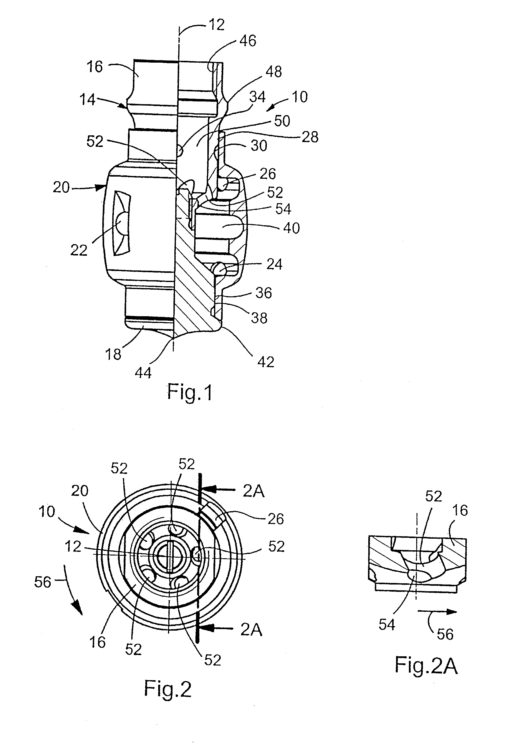 Spray nozzle and method for the production of at least one rotating spray jet