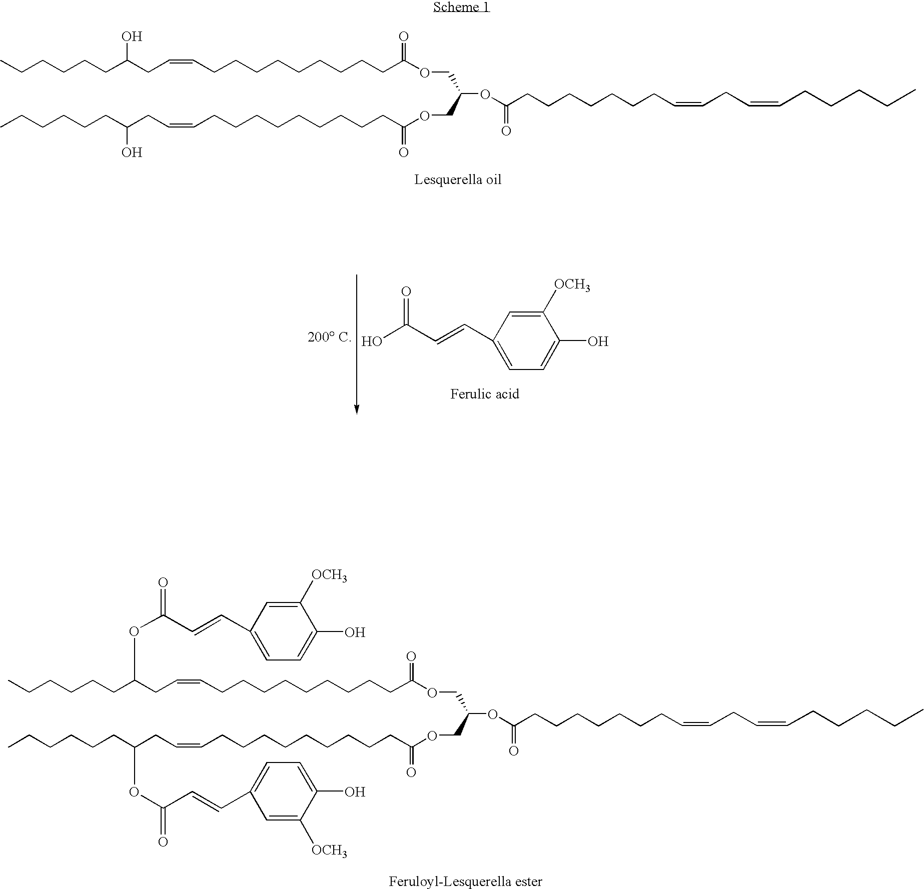 Sunscreen reagents from hydroxy-substituted acylglycerides