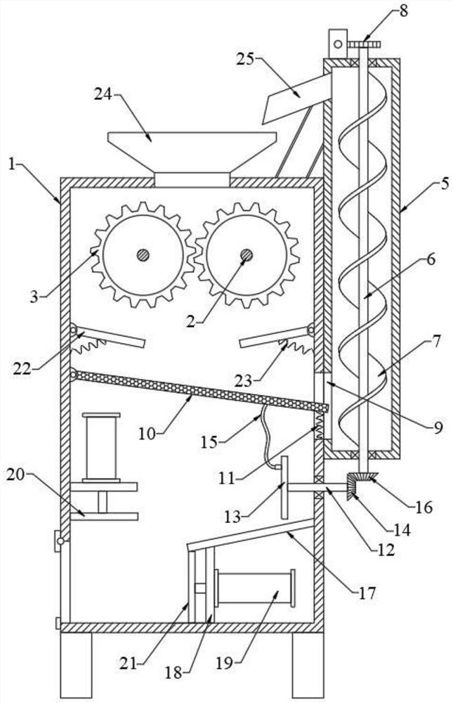 Straw smashing device