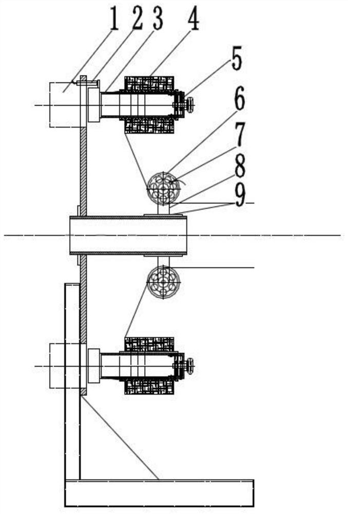 Constant small tension path straight pay-off device and method