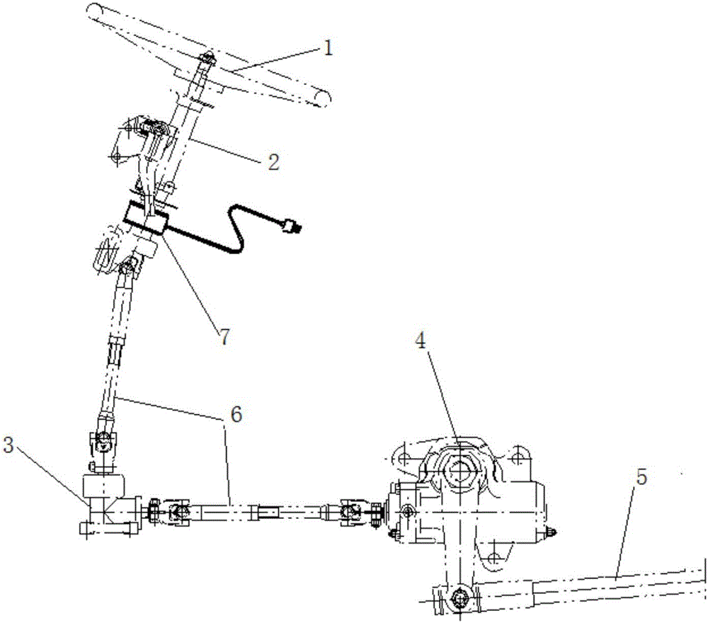 Automobile steering sensor installation structure