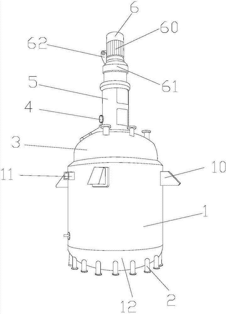 Reaction kettle for polymerized ferric sulfate production