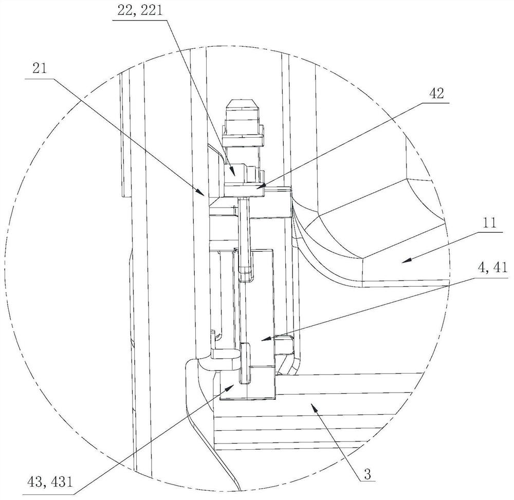 Door body structure and dish washing machine