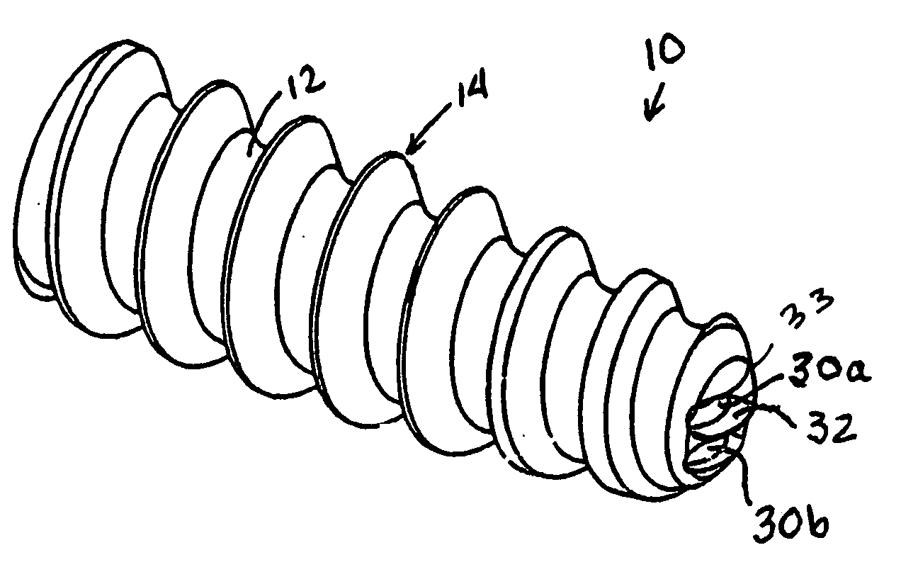 Suture anchor with apertures at tip