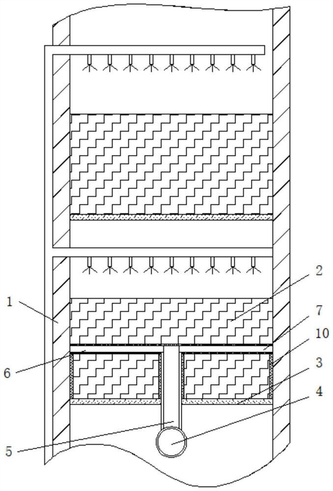 Organic waste gas filler absorption tower