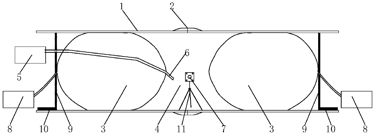 Pipeline interface air tightness detection device and detection method