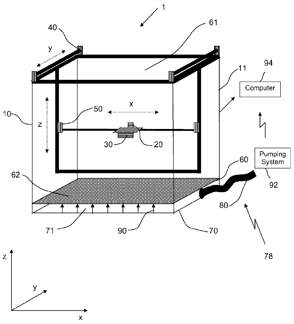 High filling flow water phantom