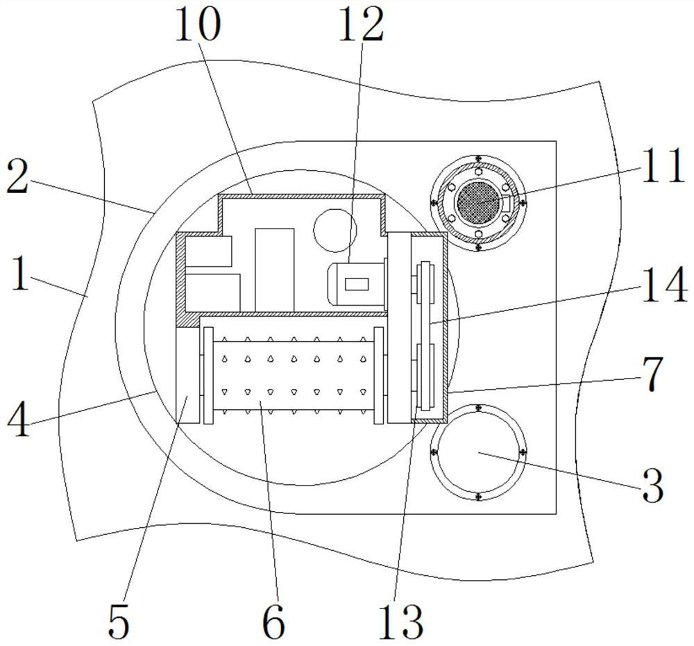 A ship mooring device with position adjustment and rewinding functions