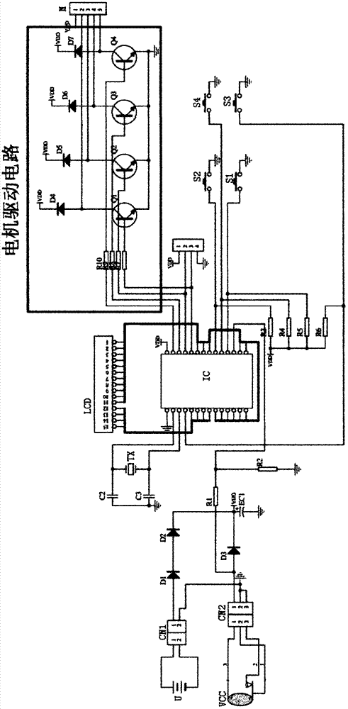 Self-timing push-pull-type anti-blocking moisture-proof feeding circuit