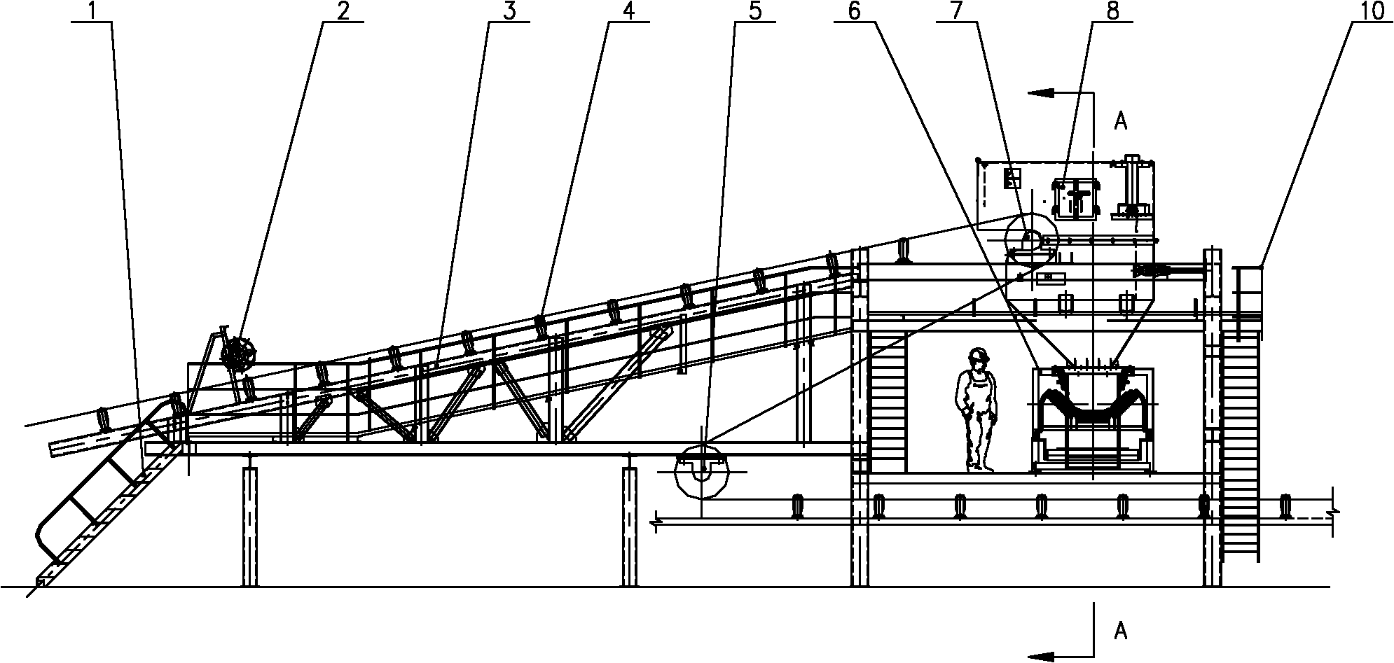 Multidirectional discharging method of mobile discharging car