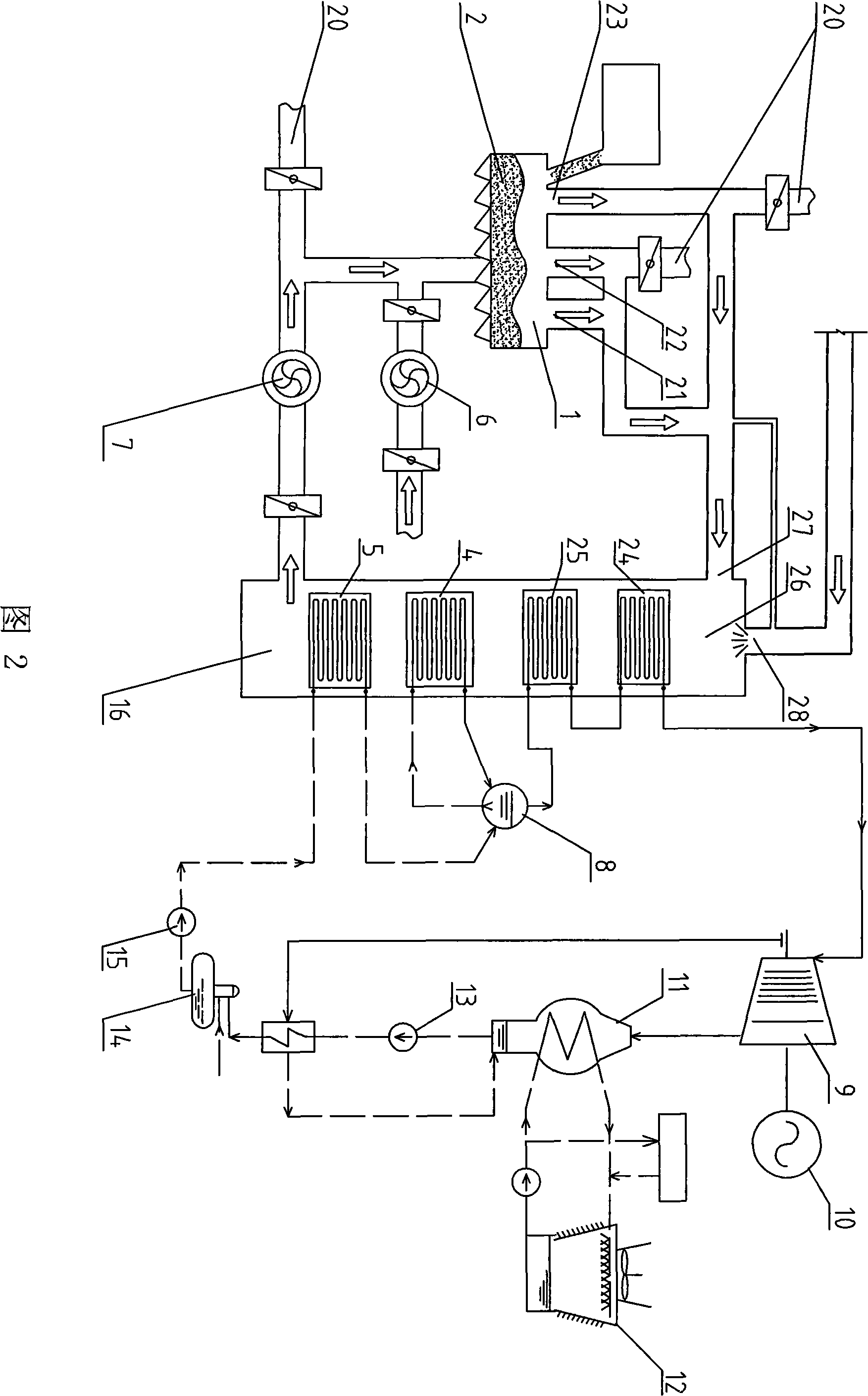 Sintered power generation by waste heat system with by-product gas afterburning