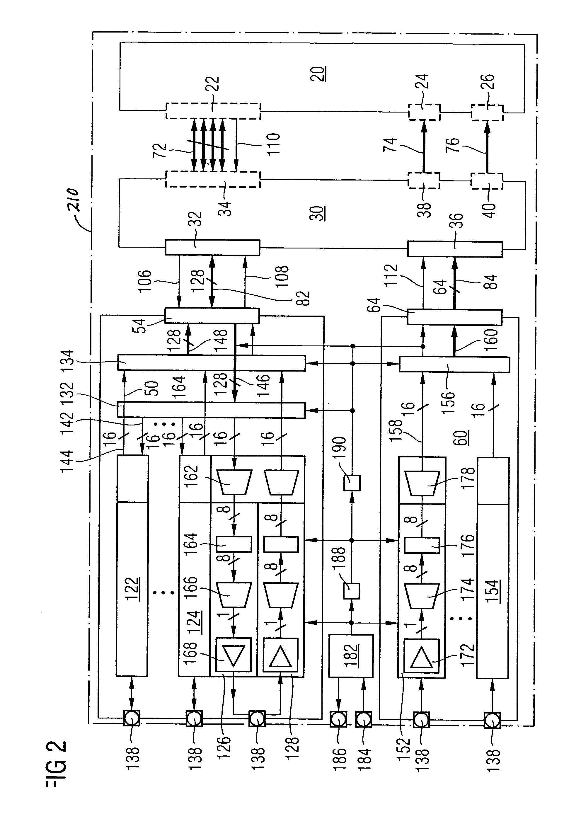 Memory device having components for transmitting and receiving signals synchronously