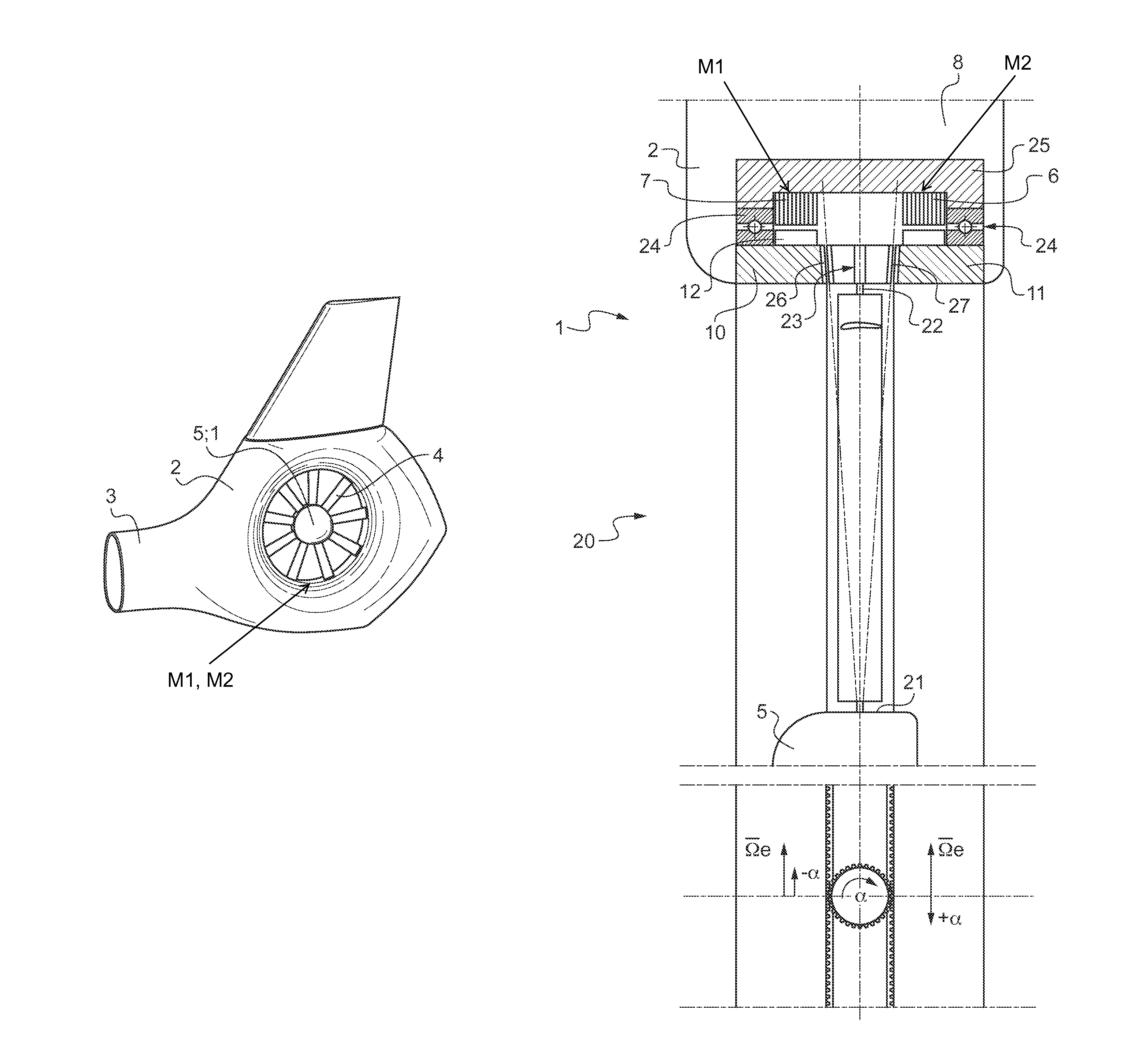 Electrical powered tail rotor of a helicopter