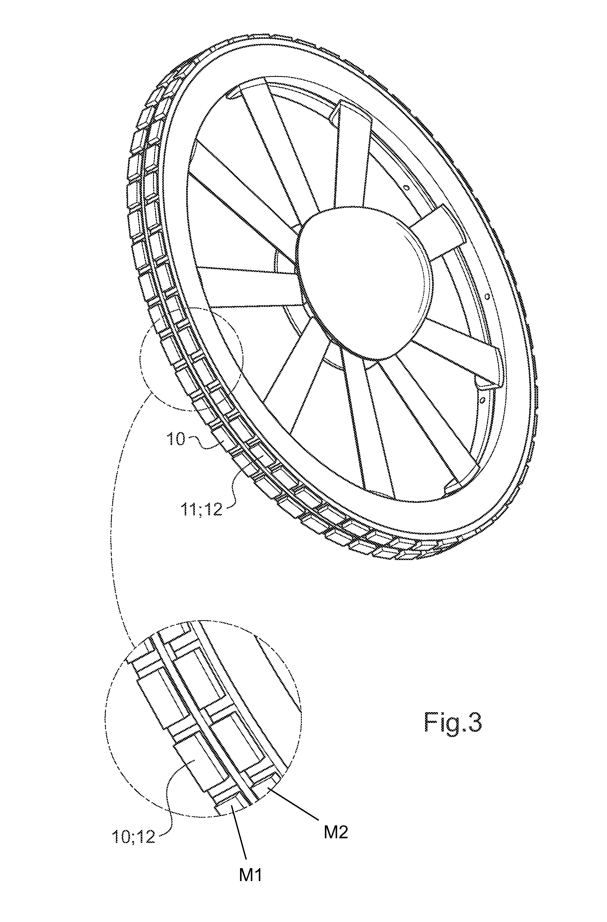 Electrical powered tail rotor of a helicopter