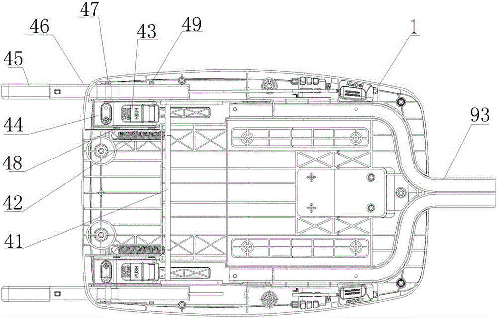 Installing and adjusting device of automobile children safety seat