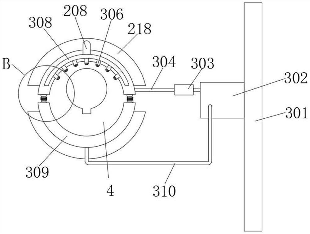 Axial position adjusting mechanism for eccentric bearing of full-oilless vortex air compressor