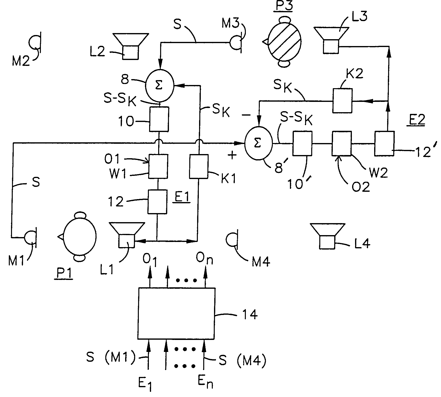 Process and device for compensating for signal loss