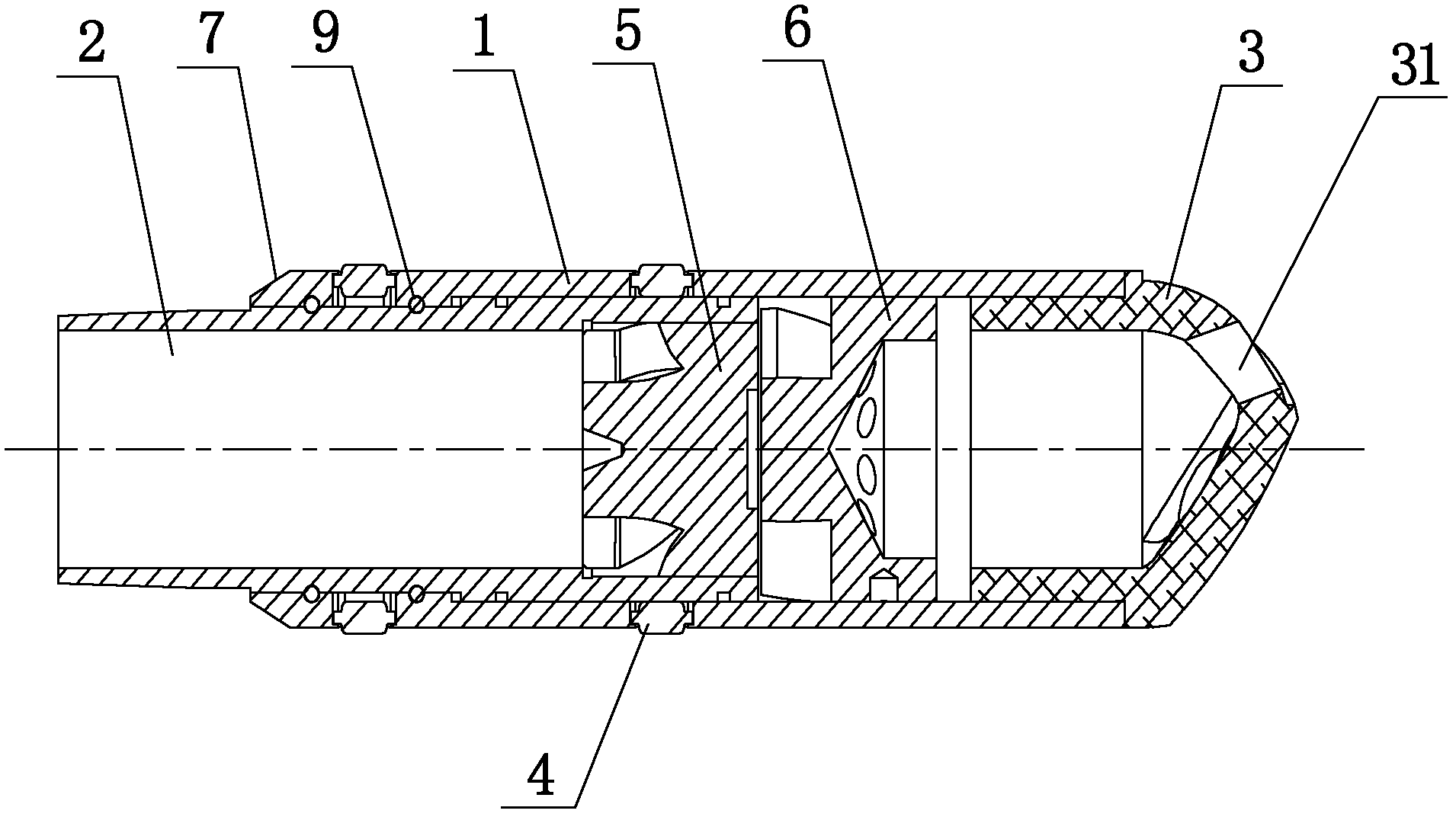 Hydraulic rotary casing guide shoe