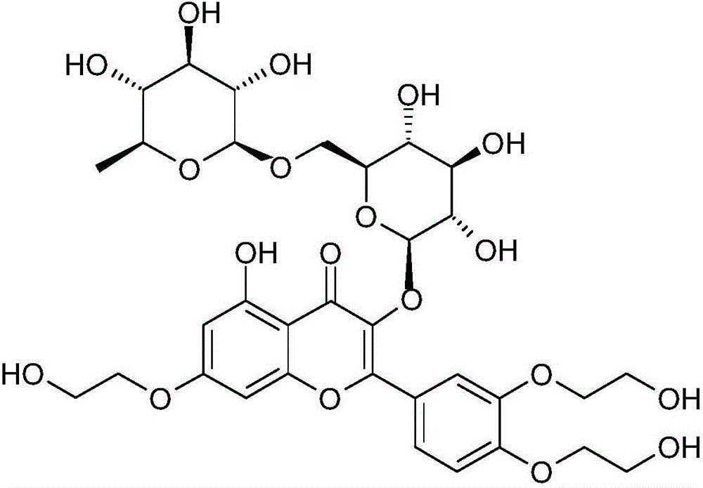 Preparing method of 3',4',7'-troxerutin