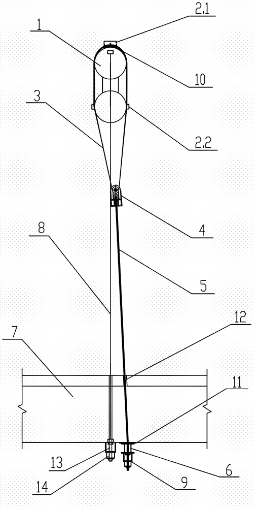 Derrick arrangement of tools for replacing steel arch bridge suspender and replacing method thereof