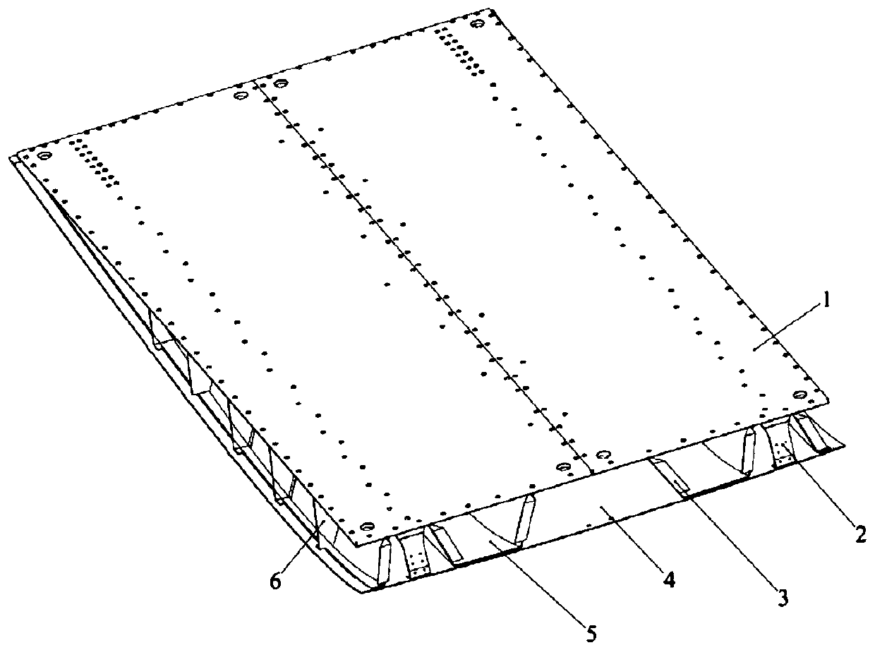 Light-weight high-strength helicopter tail door structure