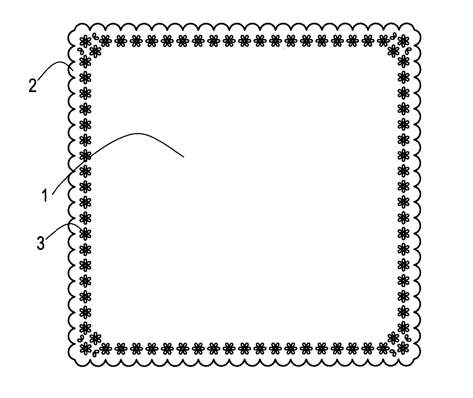 Structure of napkin having laces and method for making the same