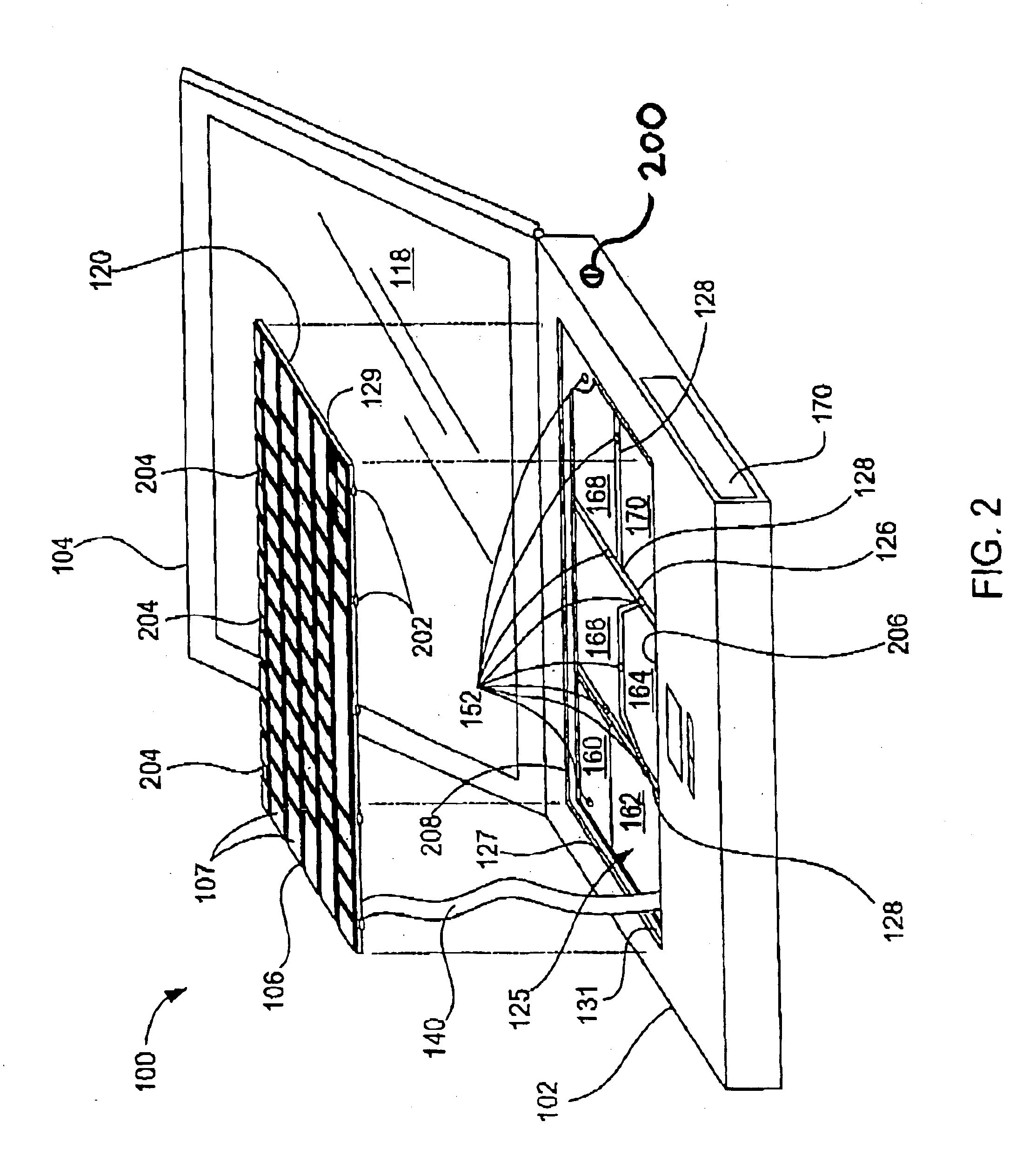 Magnetic securing system for a detachable input device