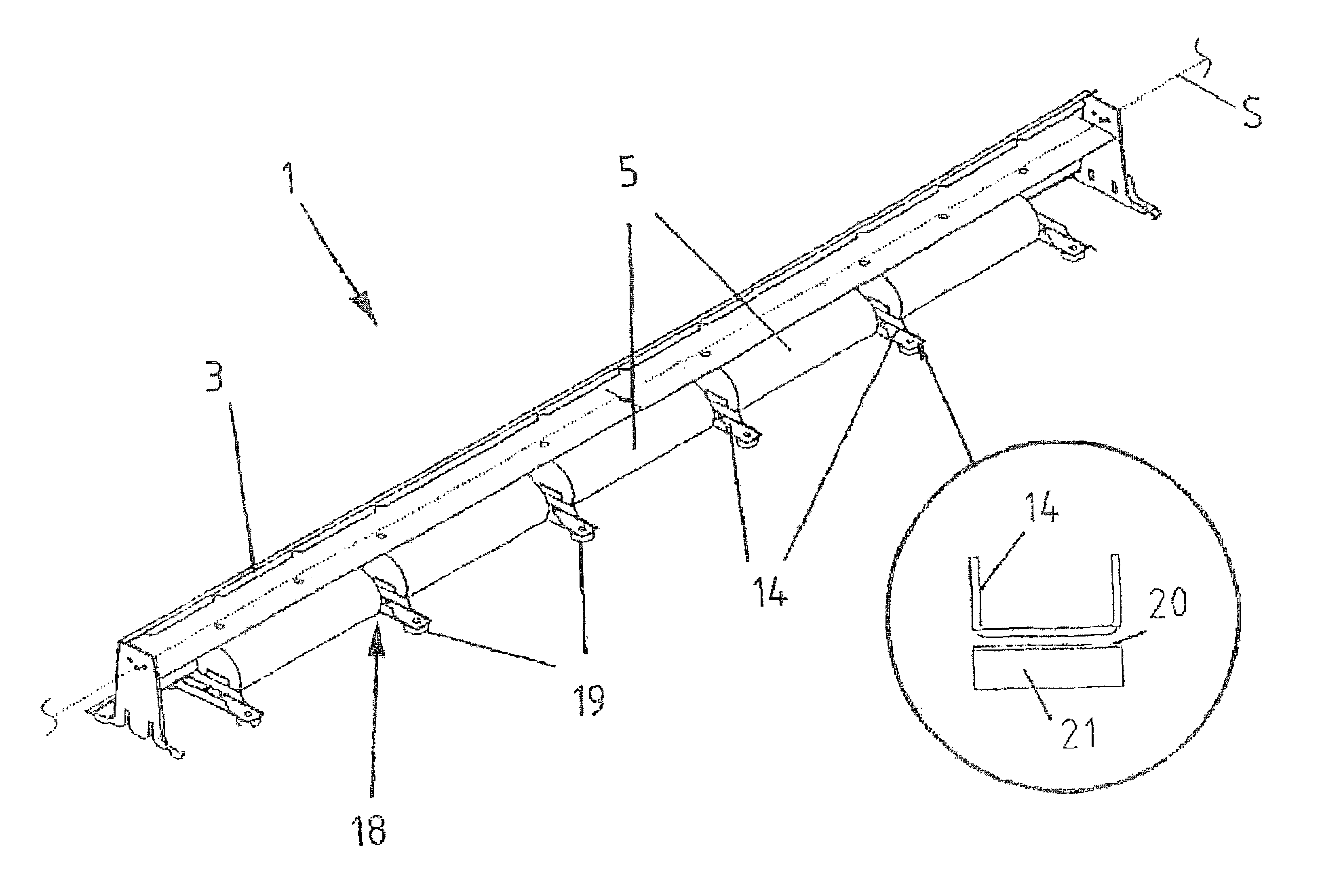 Vehicle restraint system with weighting body